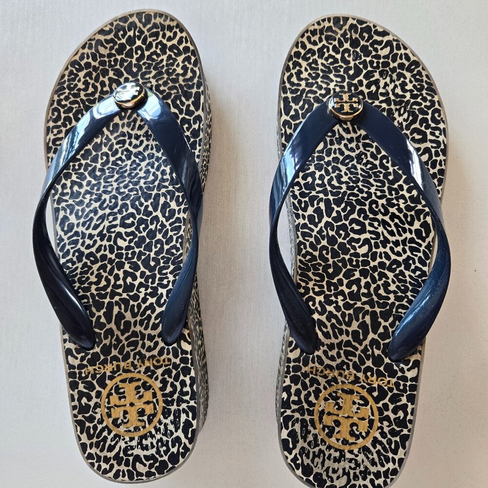 Tory Burch wedge flip flops